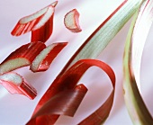 Sticks and pieces of rhubarb