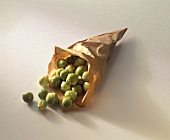 Brussels sprouts in a paper bag