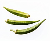 Three okra pods