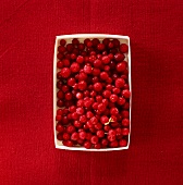 Cranberries in cardboard punnet