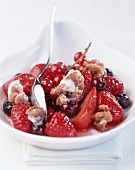 Berries with amaretti mousse