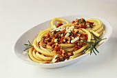 Macaroni with lamb and vegetable bolognese