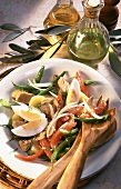 Salade Nicoise with tuna and egg