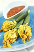 Stuffed courgette flowers (Italy)