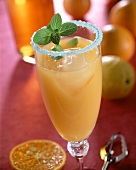 Virginian; cocktail with rum, Curacao and orange juice