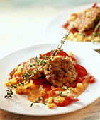 Oat burgers with corn and herbs