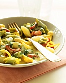 Penne alla lombarda (Penne with asparagus in cream sauce)