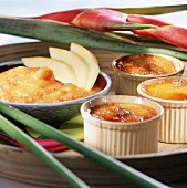 Sweet potatoes with mango & small pumpkin flans (from Cuba)