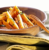 Carote al marsala (carrots in Marsala sauce with parsley)