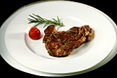 Cutlet with rosemary and cherry tomato