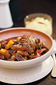 Lamb tajine (spicy stew with lamb, vegetables, star anise)