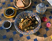 Moroccan chicken with onions and olives