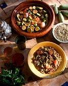 Linsen und Zucchini mit Tomaten und Zwiebeln (Marokko)