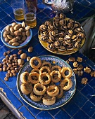 Moroccan walnut biscuits and date rings