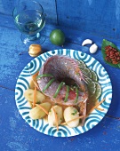 Common pandora with boiled potatoes in fish broth (Antilles)
