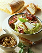 Antipasto di Bresaola e Asiago (Salat mit Schinken & Käse)