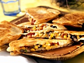 Quesadillas with beans and sweetcorn