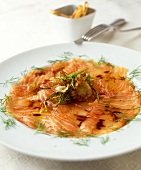 Salmon carpaccio with dill