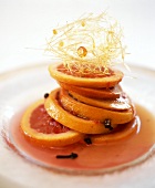 Caramelised blood oranges with cloves