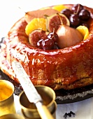 Syrup cake with fruit