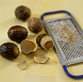 Nutmegs with grater