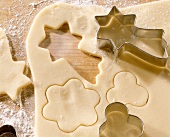 Cutting out Christmas biscuits