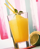 Chilled orange juice with mint