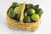 Limes in basket