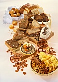 Various baked goods, muesli and nibbles