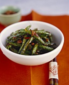 Chao helandou (sweet and sour green beans, Sichuan, China)