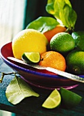 A selection of citrus fruits in a bowl