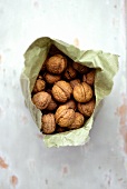 Walnuts in paper bag
