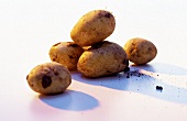 New potatoes with soil