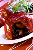 Plum and blackberry pudding