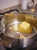 Heating butter in a pan