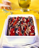 Baked peppers with anchovies and olives