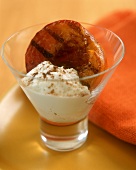 Grilled peach with ricotta