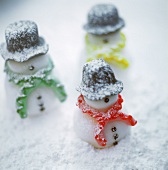Marzipan snowmen