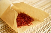 Saffron threads on paper