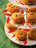 Balushahi (sweet cakes with pistachios) Uttar Pradesh, India