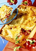 Vegetable lasagne with peppers