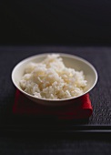 Cooked sushi rice in Asian bowl