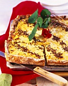 Onion quiche with caraway
