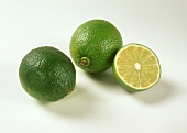 Two whole limes and half a lime