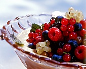 Zabaione Topped with Mixed Fresh Berries