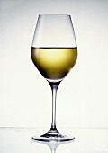 A glass of white wine (Riesling)