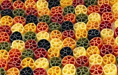 Ruote (wagon wheel pasta) in different colours