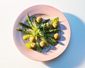 Green Asparagus with Cheese Croquettes