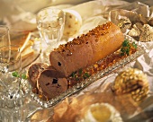 Foie gras with truffle in a piece and in slices