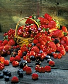 Still life with berries and cherries